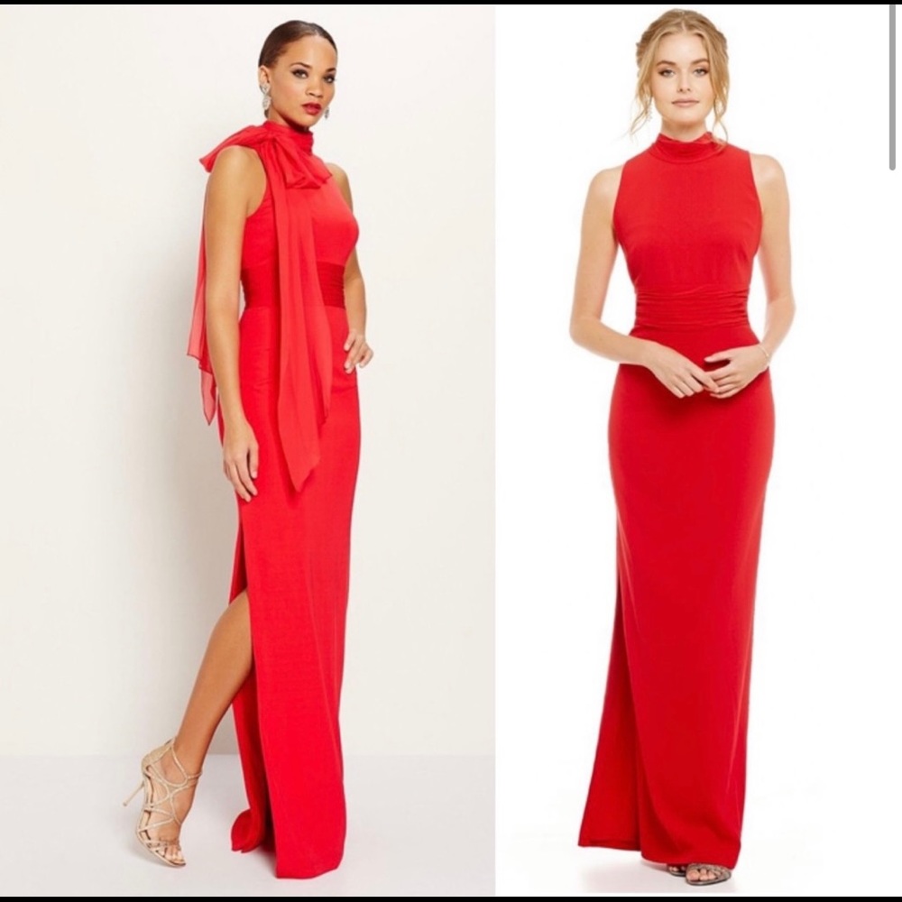 Aidan Mattox chiffon detail gown